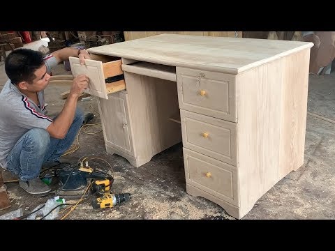 How To Build A Modern Computer Desk - Project Information Woodworking Design