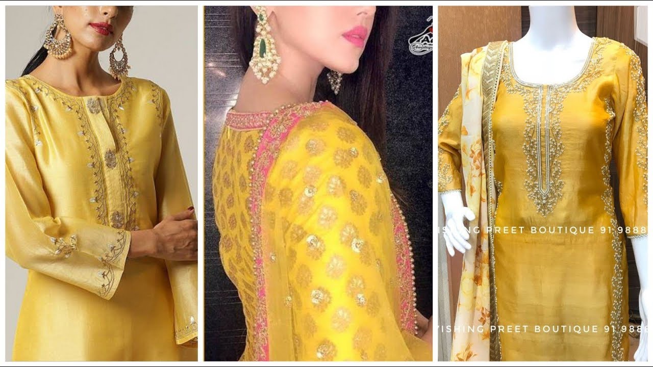2020 Outclass Yellow Colours Golden Combination Dress For Girls & women's 2020 Outclass Yellow Colours Golden Combination Dress For Girls & women's