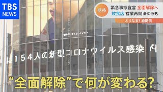 【解説】「宣言全面解除」か「まん延防止」か、苦悩する現場は・・・“宣言”全面解除で何が変わる？［新型コロナ］【Nスタ】