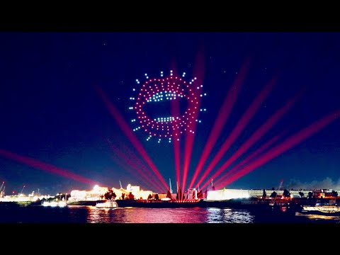 150 drones over the port of Hamburg • Designing the magically drone show for glo