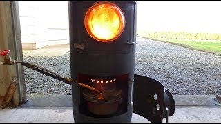 Fantastic diy waste Oil and Wood burning stove heater.