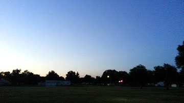 X-mode alien quadcopter-spotlight testing at dusk