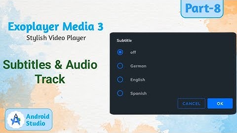Exoplayer media3 Audio and Subtitles Track in Android studio || Audio and Subtitles Dialog #media3