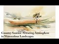 Atmosphere and soft light in watercolour  my favourite tool to paint trees  loose watercolour demo