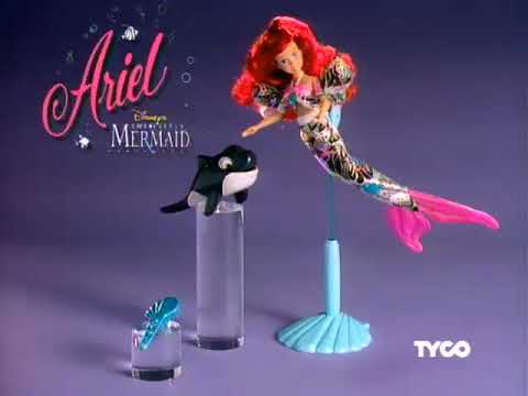 1992 TYCO The Little Mermaid Whale of a Tale Ariel Doll Commercial