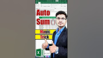 How to use Auto sum in Excel ।।Excel Tricks #shorts#ytshorts