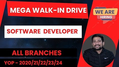 walk-in Drive for Software Developer | Noida