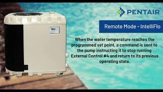 The UltraTemp ETi® Hybrid Pool Heater Operator Menu Screens: Remote Mode (IntelliFlo®)