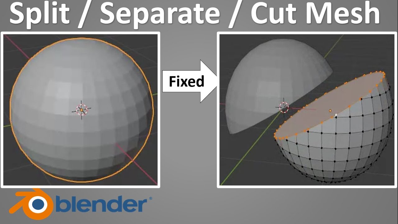 blender separate mesh into objects, Tool, Split Meshes In Two, cut object, blender, tips - YouTube