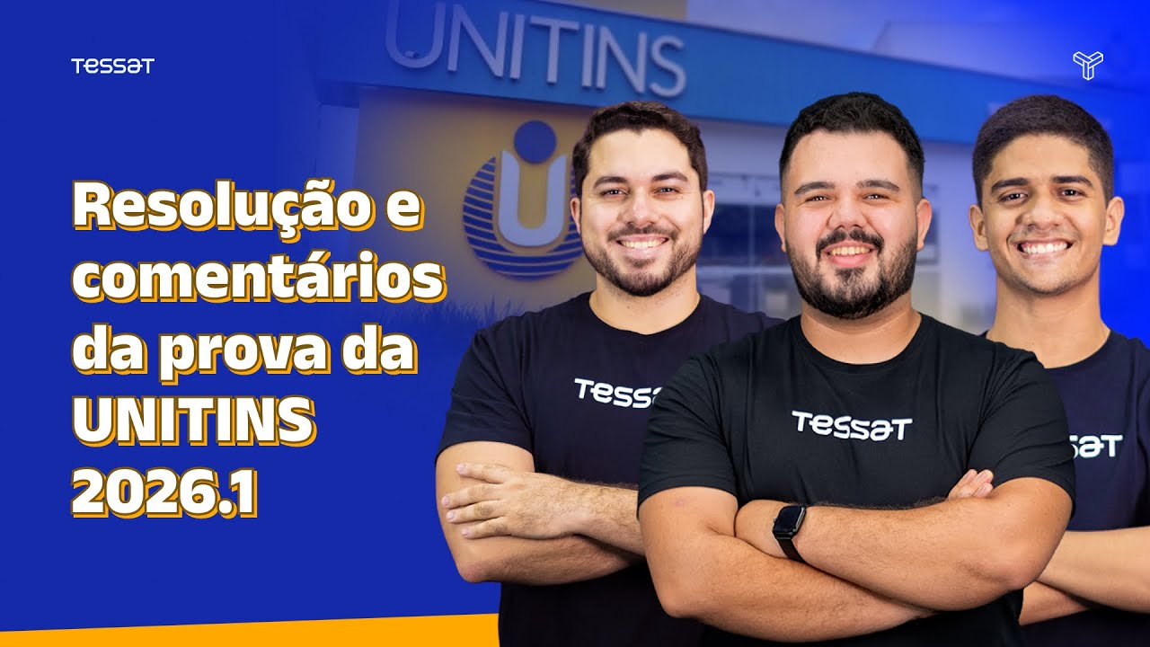 Resolução e comentáros da prova da UNITINS 2026.1