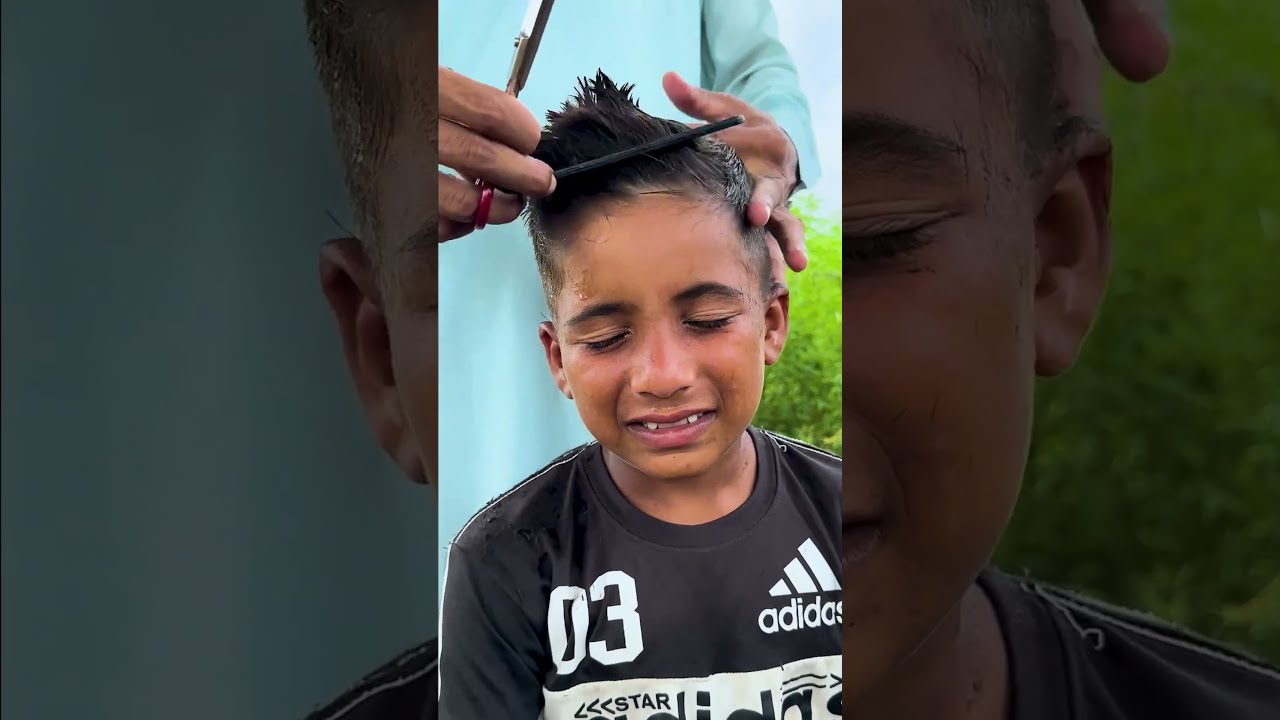 Funny 14 Year Old Boy First Ever Haircut