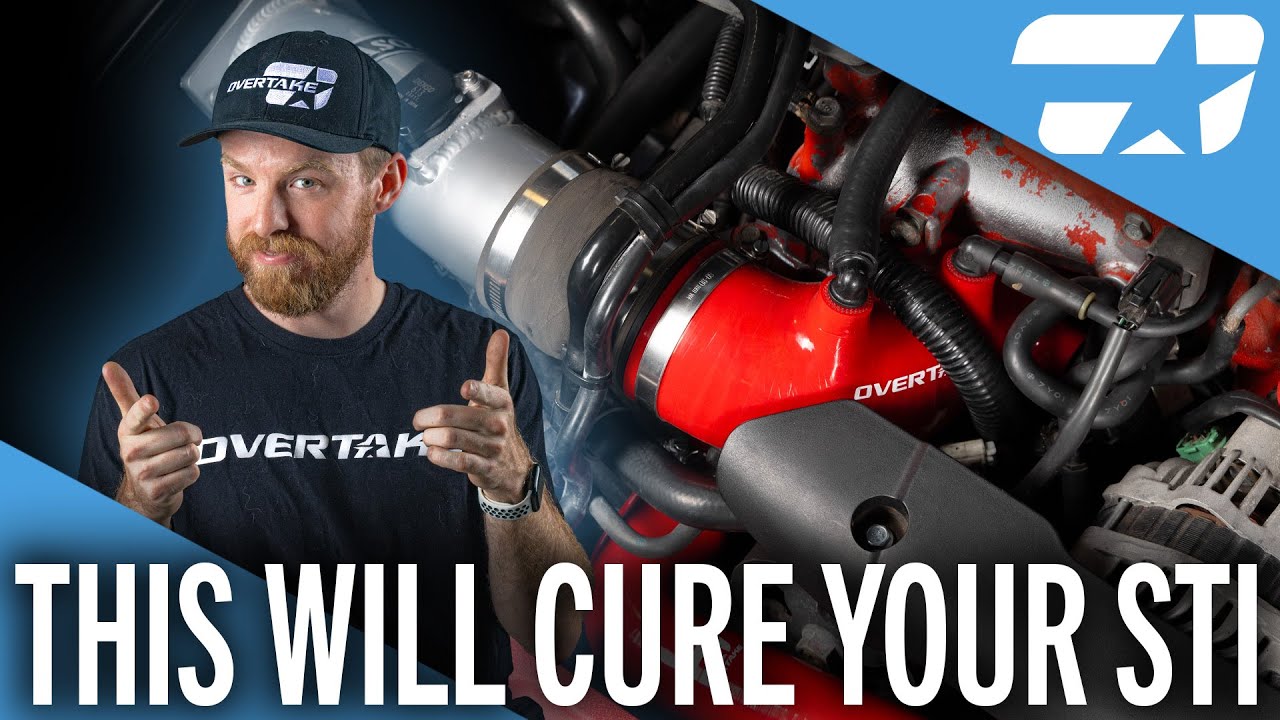 Overtake Silicone Turbo Inlet Hose Red Subaru WRX 2002-2007 / STI 2004-2021 | A10222RED