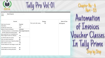 How to create voucher class in Tally prime | Voucher class in tally prime | Invoices Voucher Class