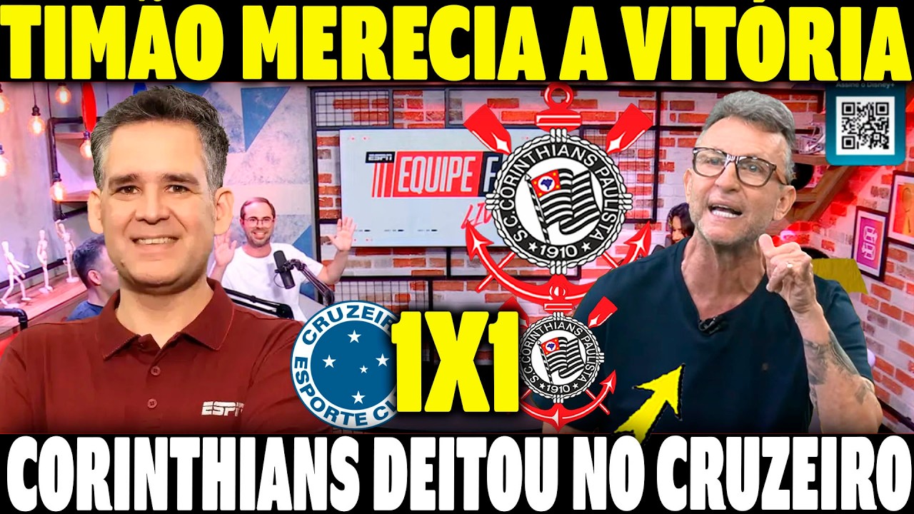 PÓS JOGO CRUZEIRO 1 X 1 CORITNHIANS! NETO:''MAS QUE AMASSÔ, ÔÔH TIME RUIM ESSE CRUZEIRO!!