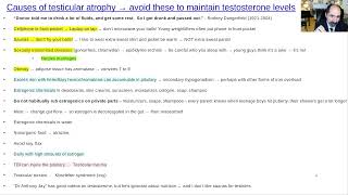 Testicular atrophy causes   How avoid to maintain testosterone levels