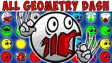 ALL GEOMETRY DASH TEST | FNF Character Test | Gameplay VS Playground