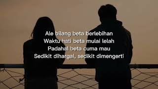 Lagu Ambon Paling Sedih Terbaru 2026 ale Tra Pernah Hargai Beta Pung Cinta