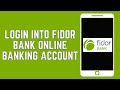 How to login into fidor bank online banking account