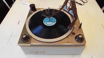 Voice of Music automatic 4 speed record changer playing a 78 RPM record.