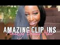 AMAZING Clip-Ins for African American Hair | Amazing Beauty Hair Review (INSTALL + REVIEW)