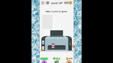 #braindom: brain game test level 197 Make it print green