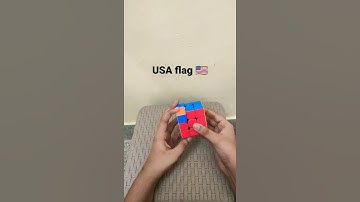 how to make USA 🇺🇸 flag in rubiks cube#shorts