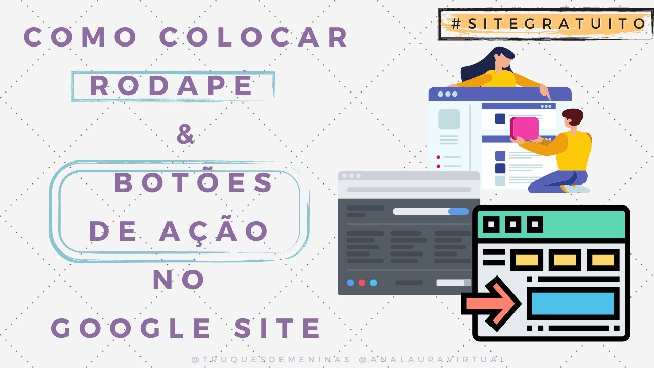 Como colocar rodapé e botões no Google Site - YouTube