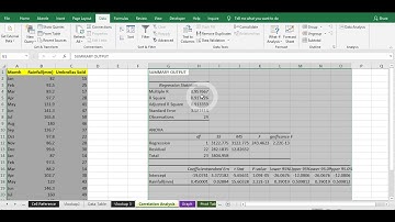 Excel Video: Linear Regression Analysis Part 2