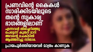 പ്രണവിന്റെ കൈകൾ സാരിക്കിടയിലൂടെ തന്റെ സ്വകാര്യ ഭാഗങ്ങളിലാണ് എന്നവൾ തിരിച്ചറിഞ്ഞു | MALAYALAM STORY