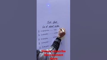 Sum of natural numbers|sum of all natural numbers#ytshorts