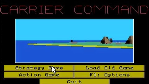 Retrosnake PC DOS recordings  Carrier Command