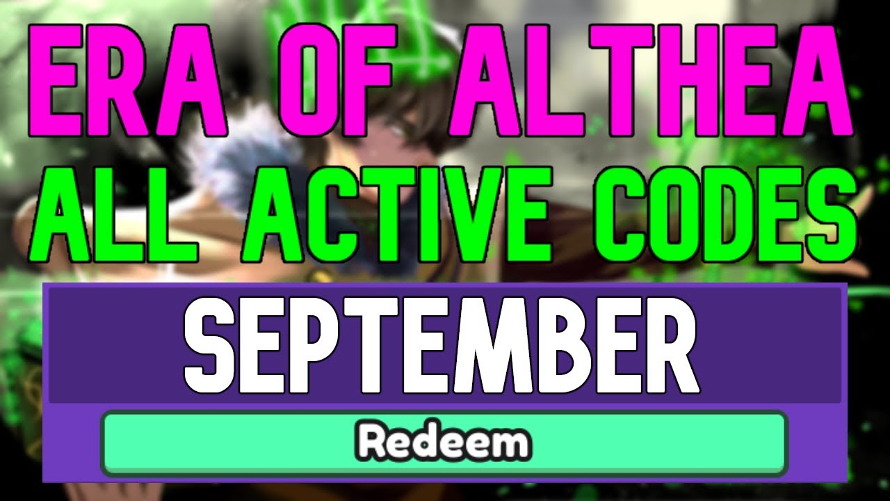 Era Of Althea Codes - Roblox