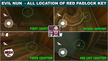 Evil Nun 2 - Red Padlock Key All Locations - Make Joke Horror Game