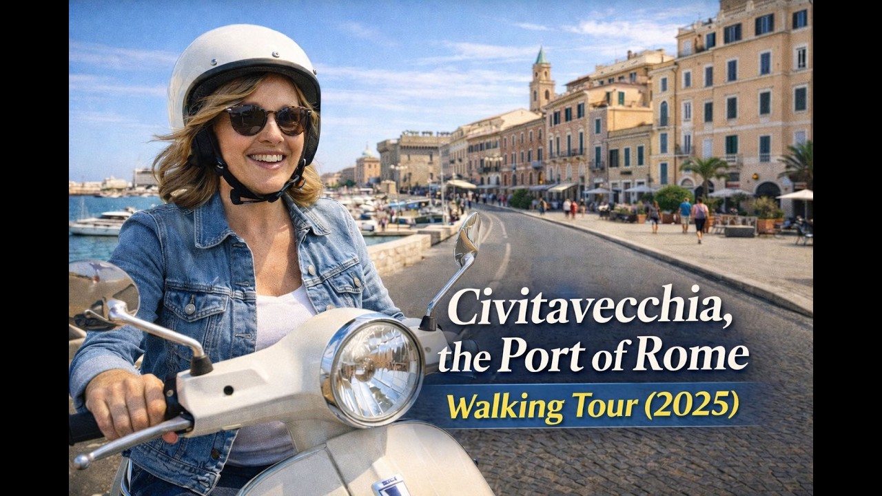 Civitavecchia - The Port of Rome Italy, Cinematic 4K Walking Tour 