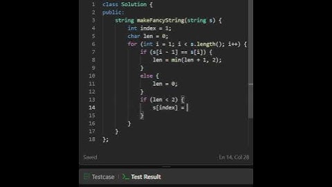 Delete Characters to Make Fancy String - LeetCode 1957 #leetcode #coding
