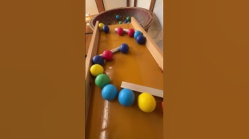 Marble Run (Marble Run course using pipe slopes and a large wooden funnel) #22 #ASMR