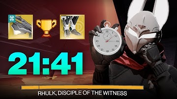 Trio Vow of the Disciple in 21:41 WR Speedrun Destiny 2 (Edge of Fate)