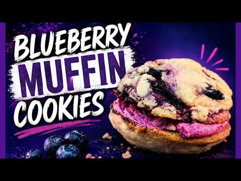Blueberry Muffin Sugar cookies (with blueberry buttercream filling)