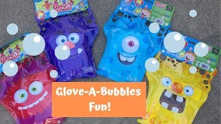 Glove-A-Bubbles play time and Wack-A-Pack Balloons! Fun Outside Time!