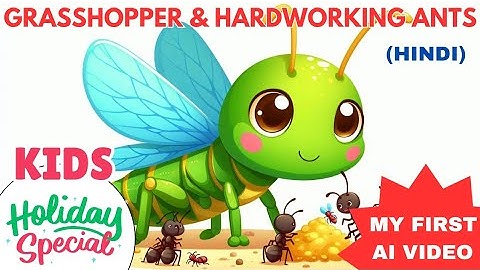 Lazy Grasshopper and Hardworking Ants |  moral stories |  bedtime stories for kids #animation #ai