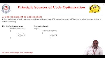 Code Optimization in Compiler Design, Dr  G  Sreenivasulu, Asst Prof, CSE, MITS