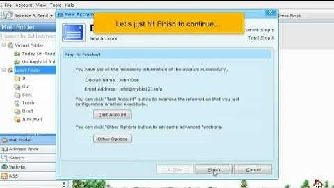 Instellen e-mail in DreamMail