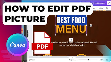How To Edit PDF Picture In Canva | Easy Tutorial
