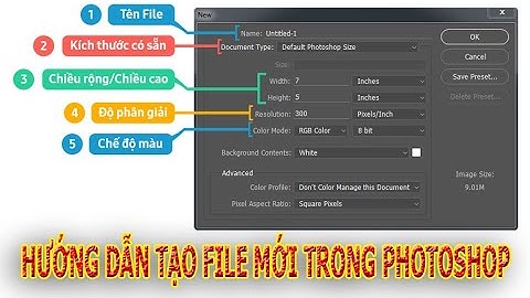 Hướng Dẫn Tạo File Mới Trong Photoshop