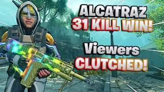31 KILL ALCATRAZ WIN! The Viewers CLUTCHED THE WIN! | CoD Blackout