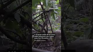 Enemy Shells Hitting Just a Few Meters From Ukrainian Soldier #warinukraine