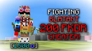 Beating A 200 Fkdr Cheater In Bedwars.... Hypixel Bedwars