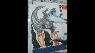 Godzilla vs Mecha Godzilla Cover Sketch