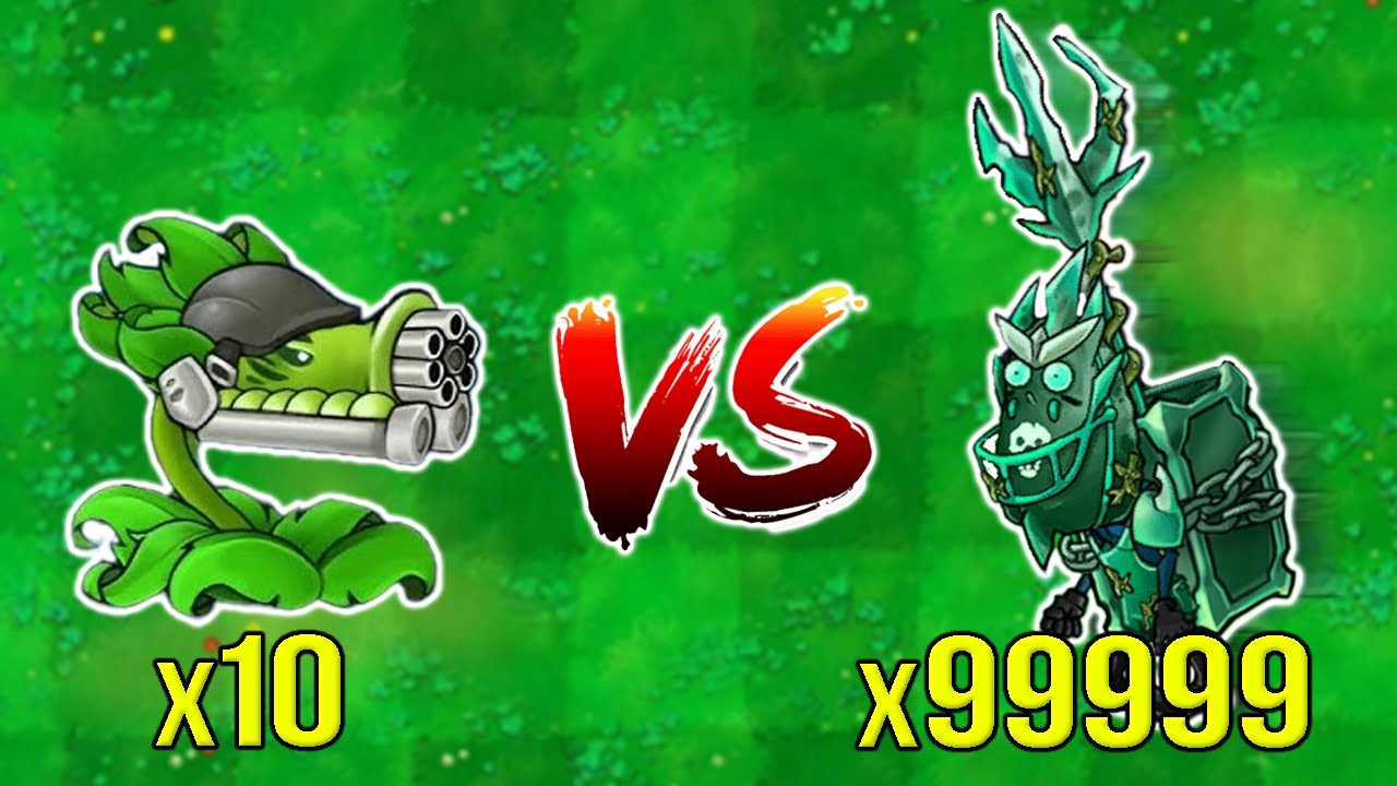 PvZ : Fusion Challenge Gatling Machine Turret vs 999 Ultimate Zombies ...