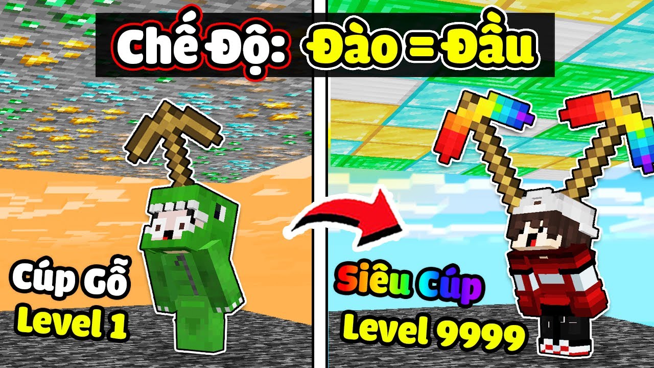 KHANGG BEDWARS THỬ THÁCH 24H ĐÀO = ĐẦU SIÊU CỨNG ĐẠI CHIẾN SÀN ĐẤU NGẪU NHIÊN TRONG MINECRAFT